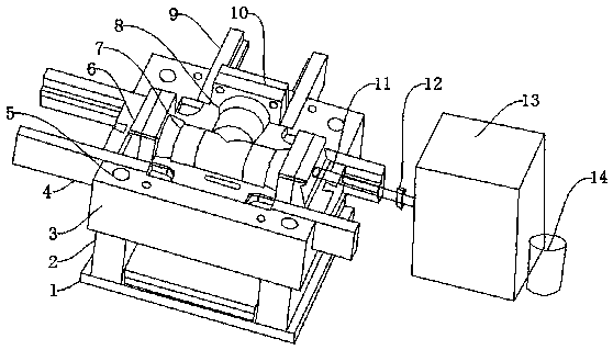 Injection mold for three-way pipe