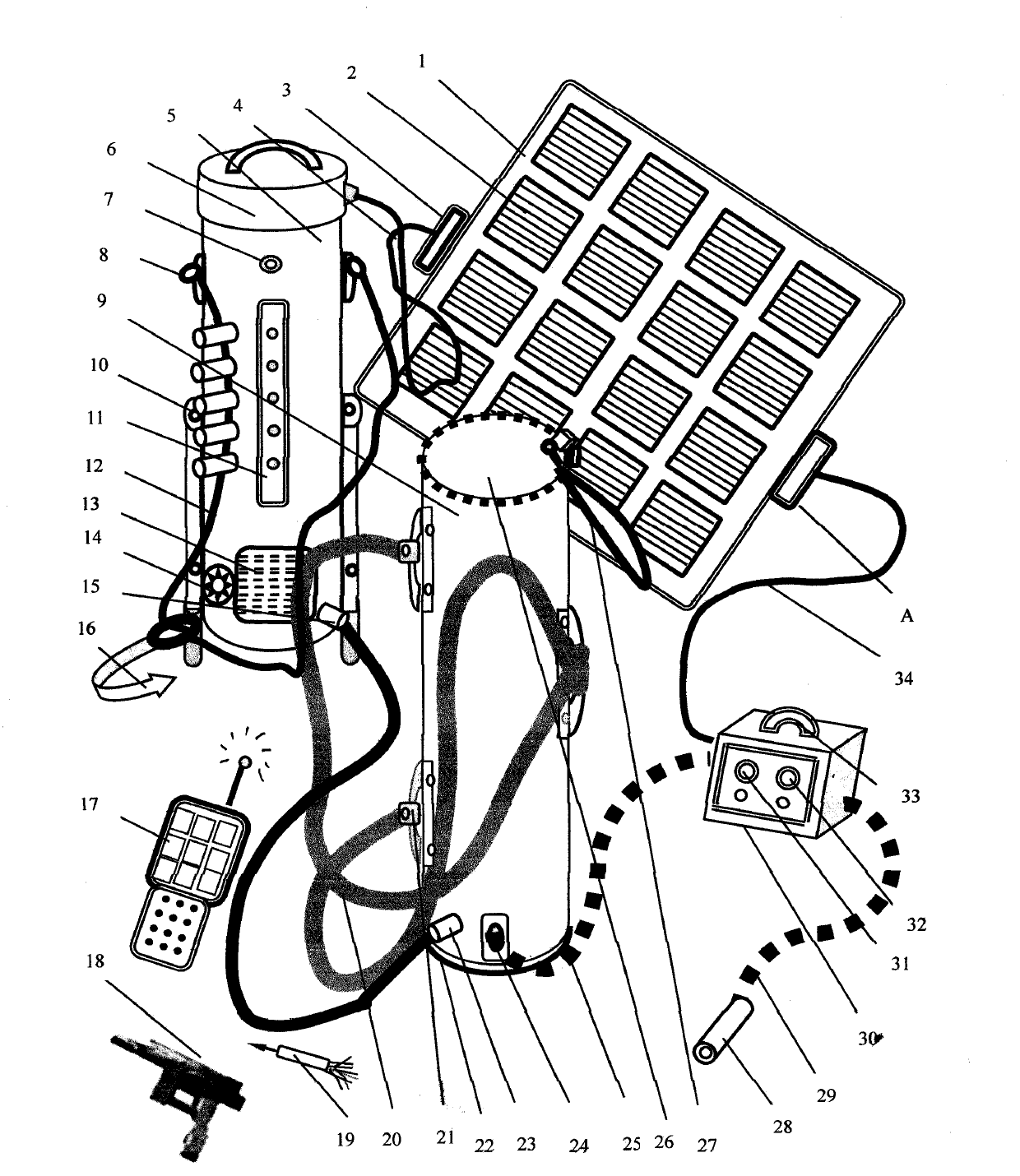 Remote wireless-telemetry solar medical ozone monitoring system for wildlife parks