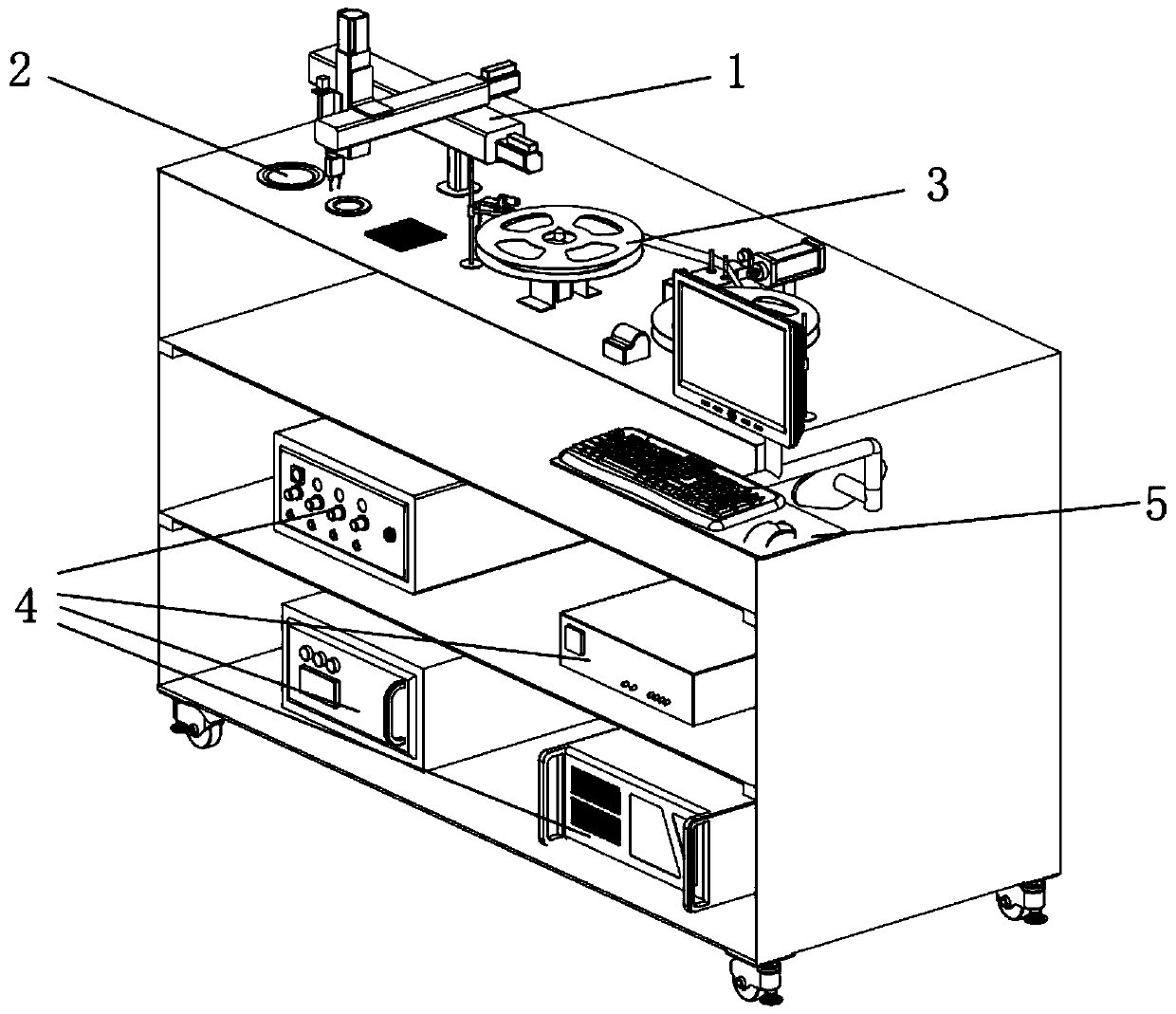 A kind of smd sampling inspection and counting equipment for material tray