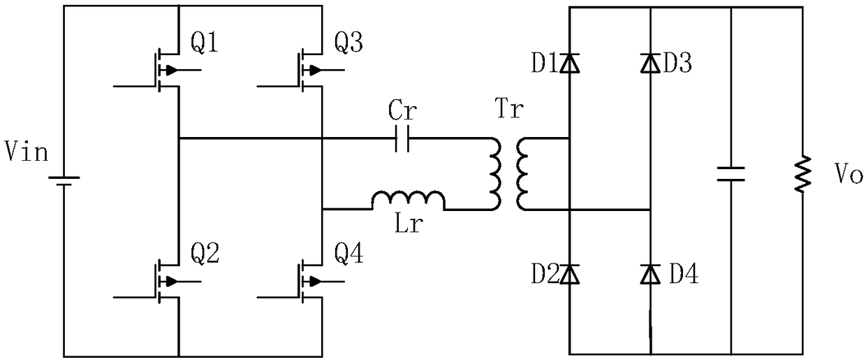 Full-bridge LLC resonant conversion circuit and wide-range output control method thereof
