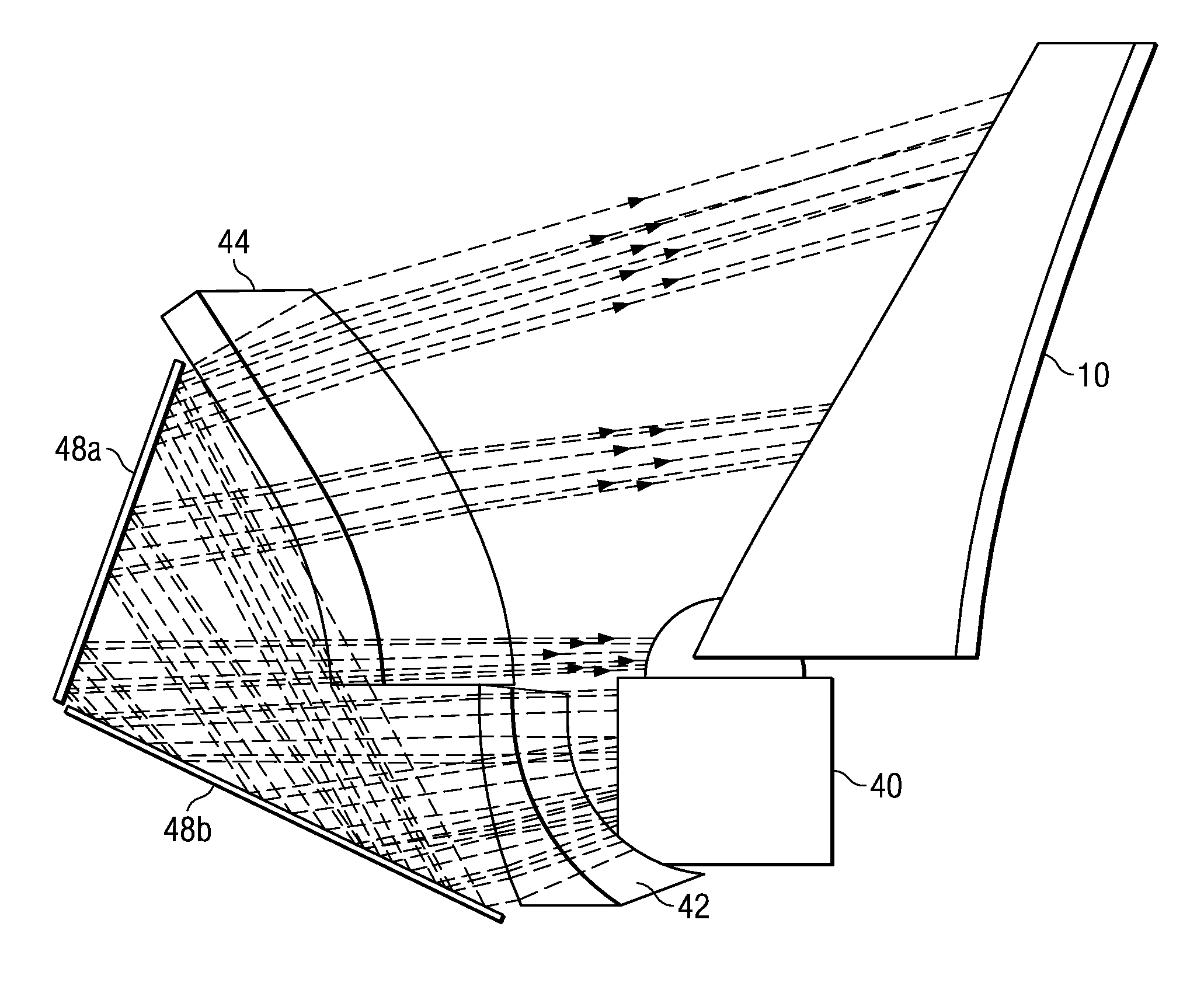 Optical System for a Thin, Low-Chin, Projection Television