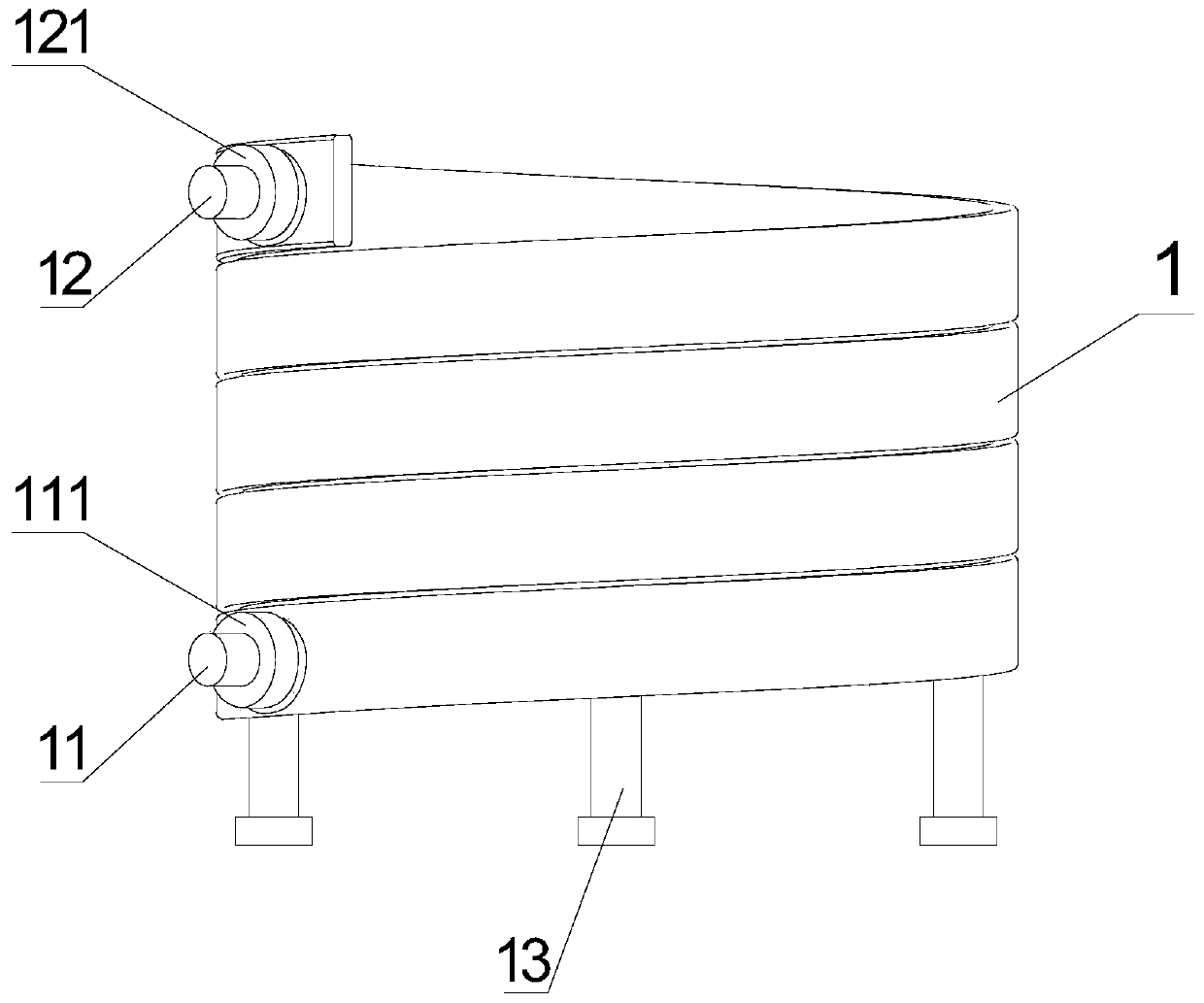 A low-pressure casting method of an aluminum alloy motor casing with a built-in spiral coil water channel