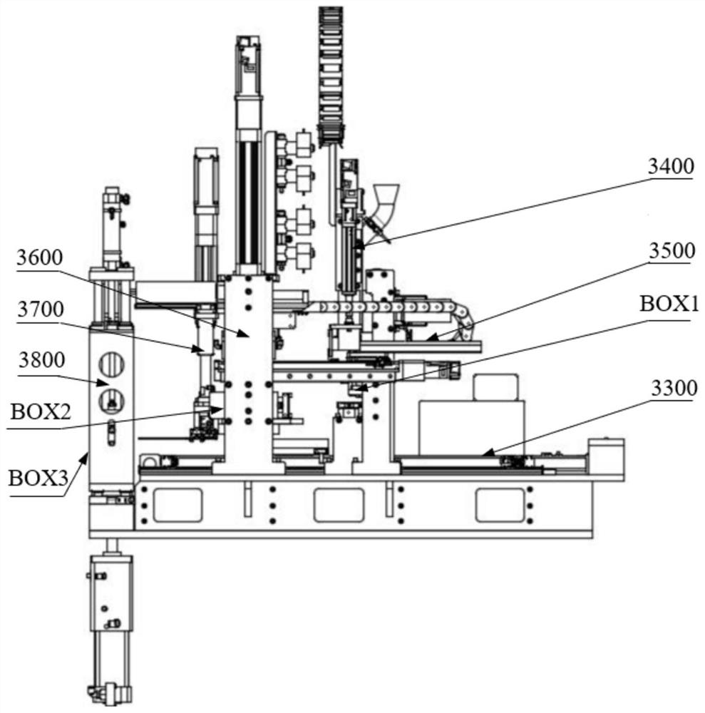 Powder patting and falling device of full-automatic pressure-free magnetic powder forming machine