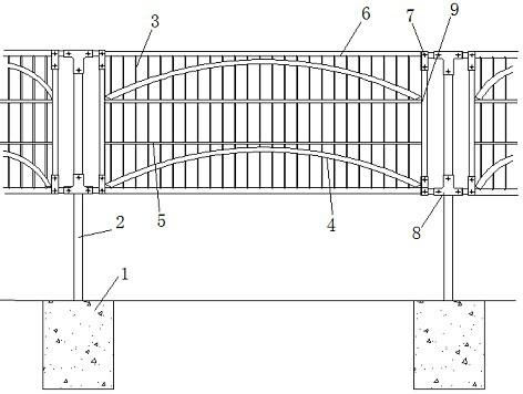 A long-span highway anti-glare isolation net