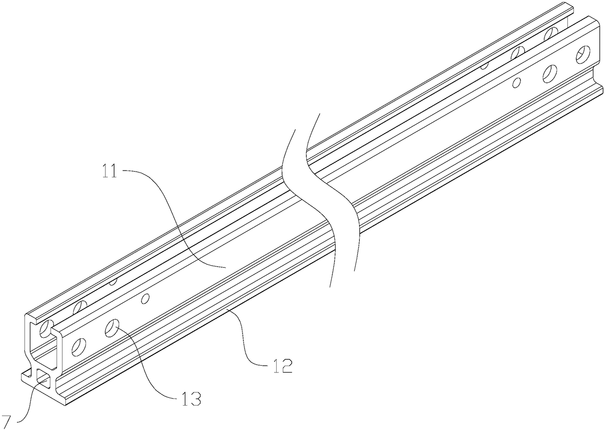 Rail type lifeline anti-falling system