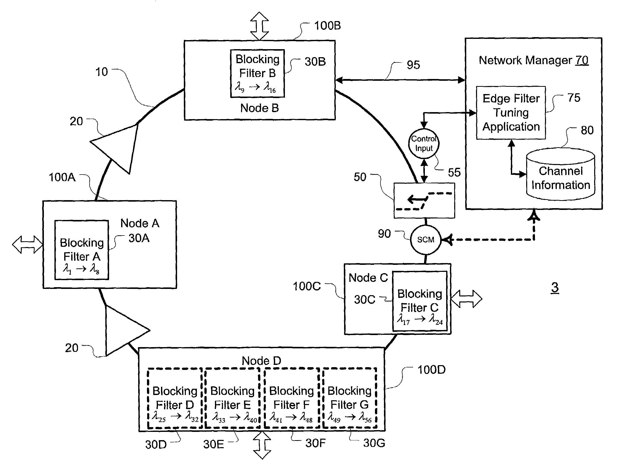 Method and system for suppressing ASE on a WDM network