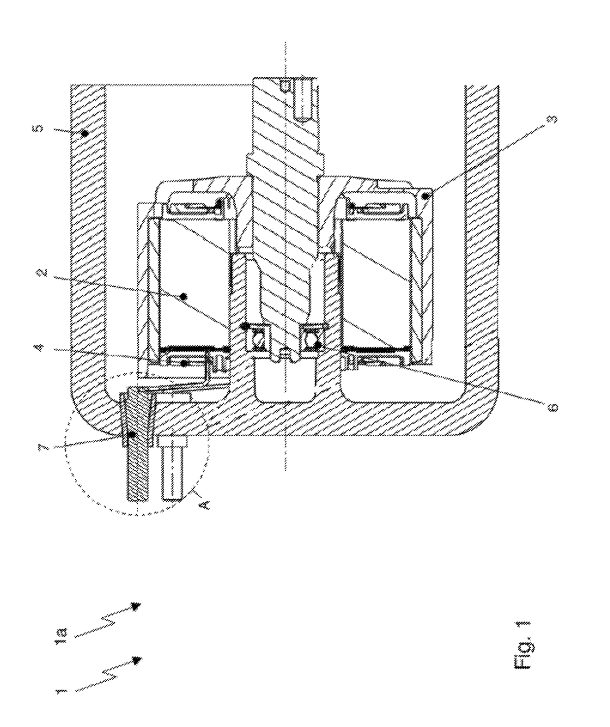 Electrical implementation unit having a conical contact surface engaging a conical borehole formed in a housing of an electrical component