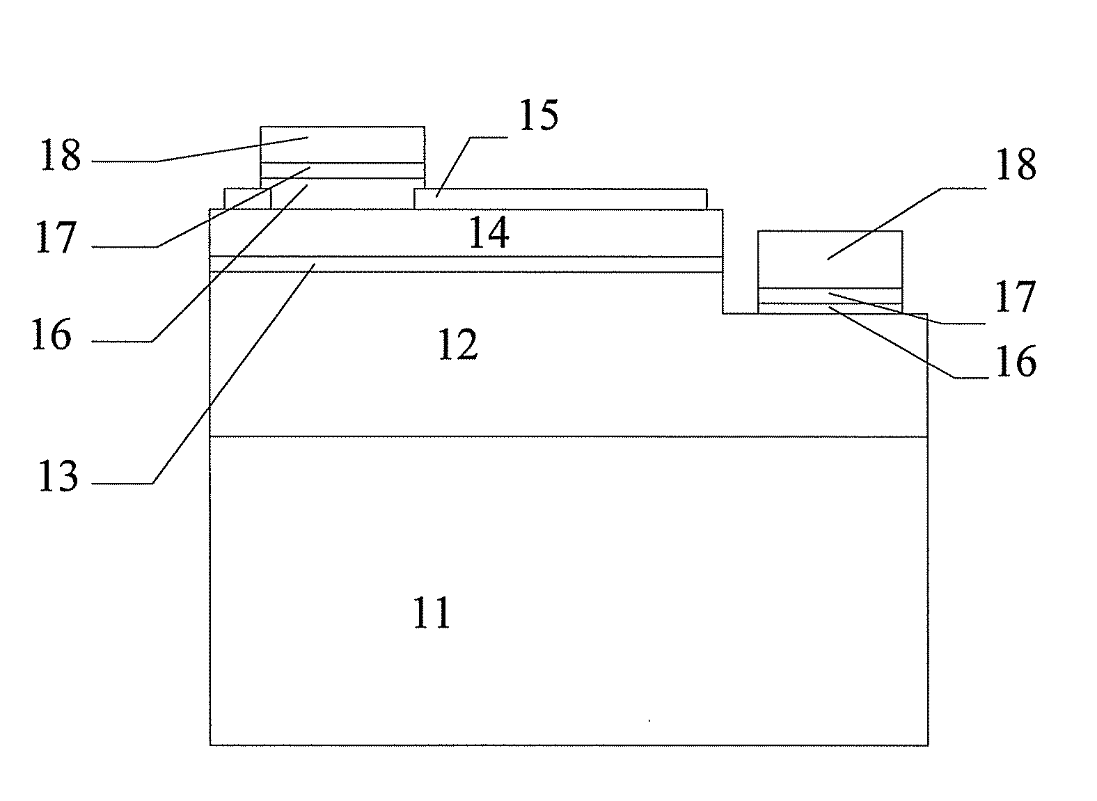 Set of ohmic contact electrodes on both p-type and n-type layers for gan-based LED and method for fabricating the same