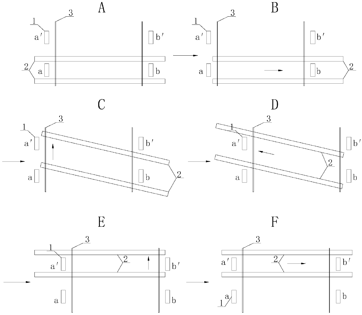 A method for the overall lateral movement of the main girder of the mobile formwork