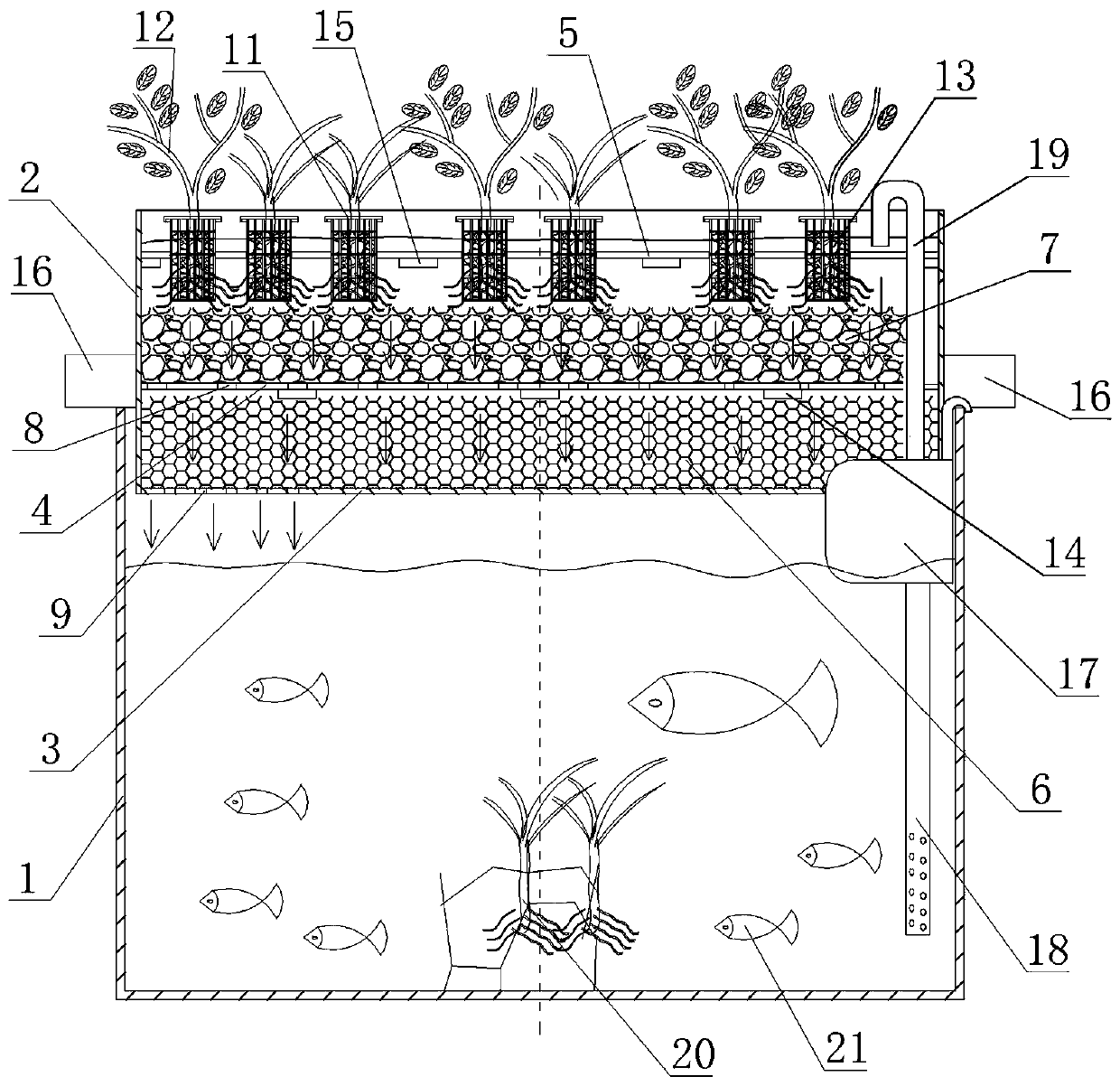 Wetland ecological purification system and construction method thereof