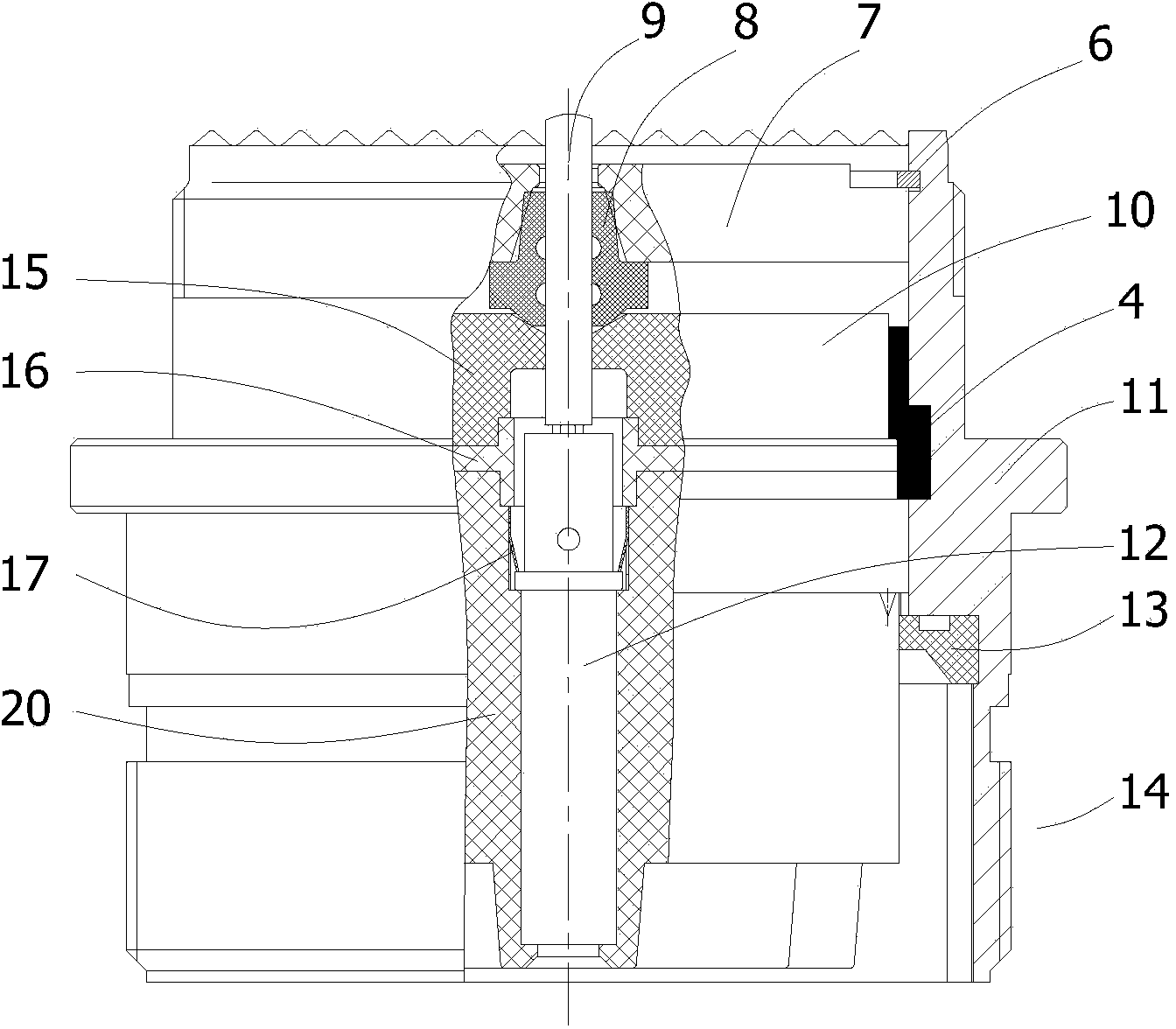 Sealing type high voltage resisting electric connector