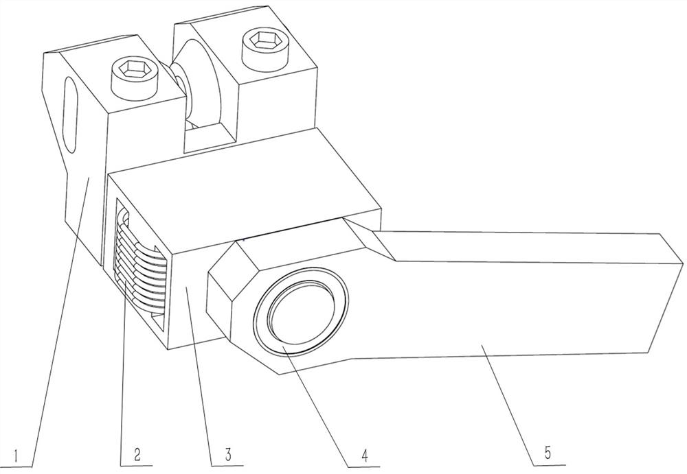 A magnetic levitation support structure and adjustment method for the bell mouth of a cigarette machine