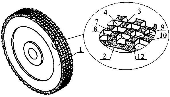 CVD diamond grinding wheel with surface ordered micro structure