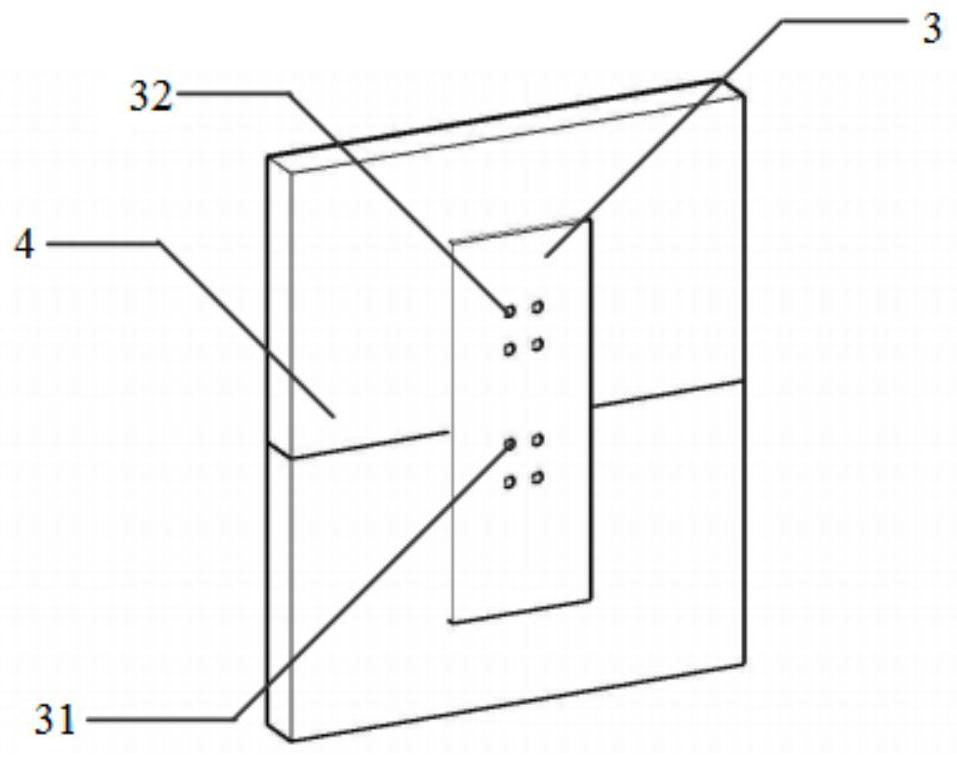 Ancient building wood structure house beam-masonry wall connecting part reinforcing structure and reinforcing method