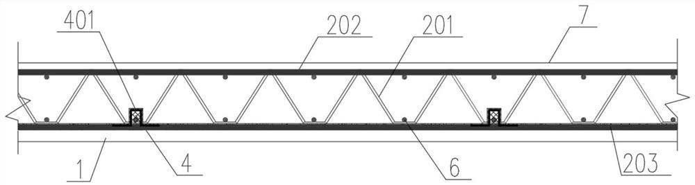 Uhpc-based prefabricated formwork-removal-free steel bar truss floor support plate and use method