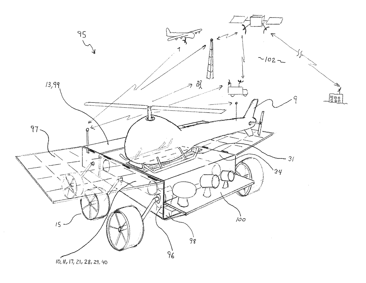 Device for refueling, exchanging, and charging power sources on remote controlled vehicles, UAVs, drones, or any type of robotic vehicle or machine with mobility