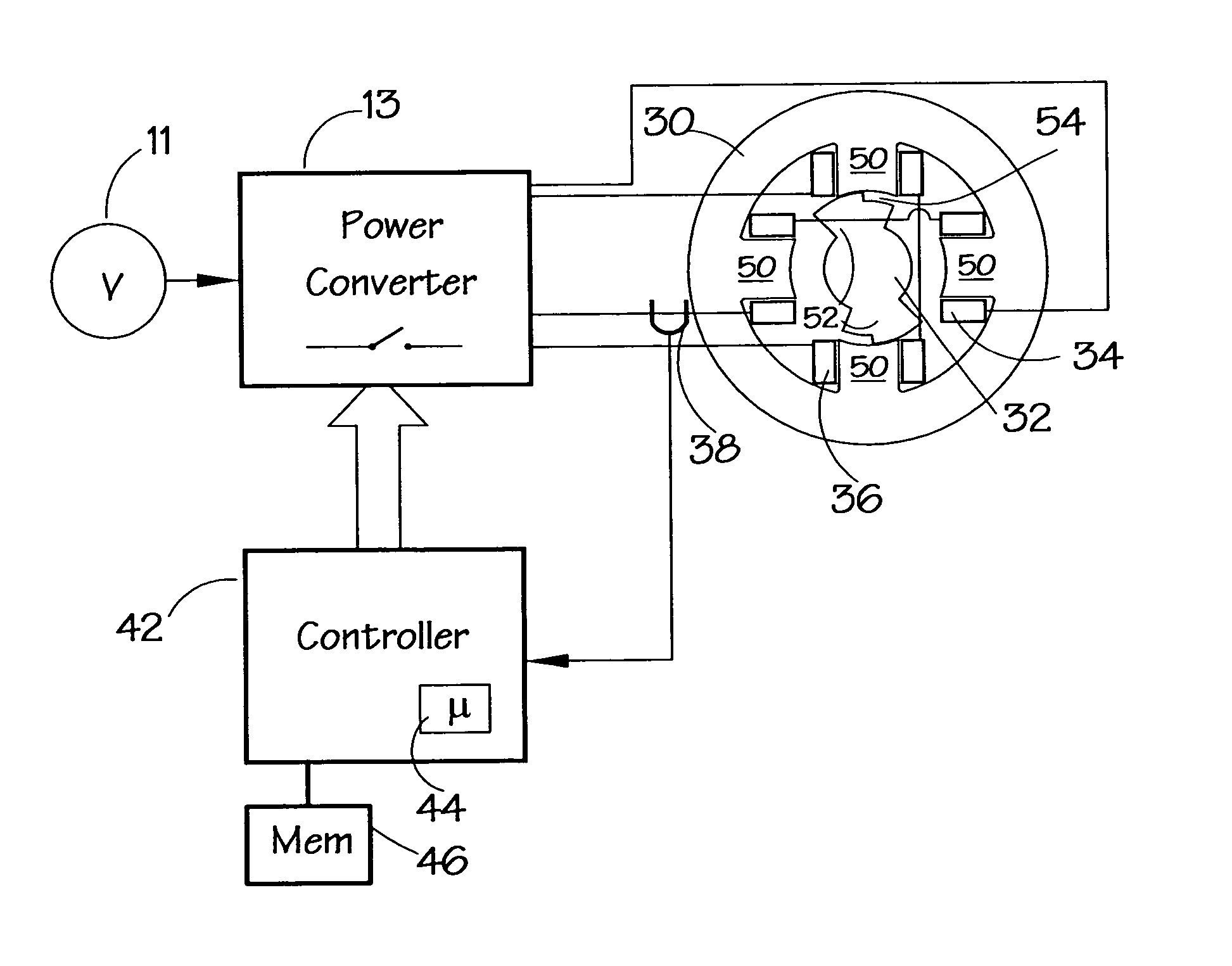 Rotor position determination in a switched reluctance machine