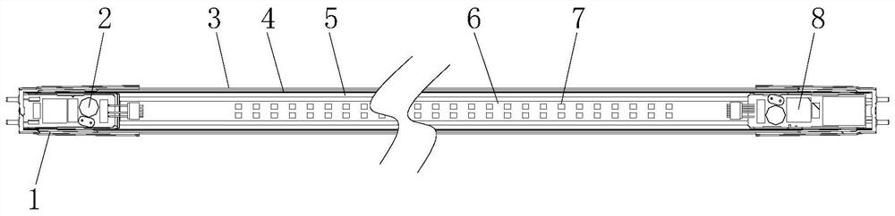 T-shaped LED lamp tube and implementation method thereof