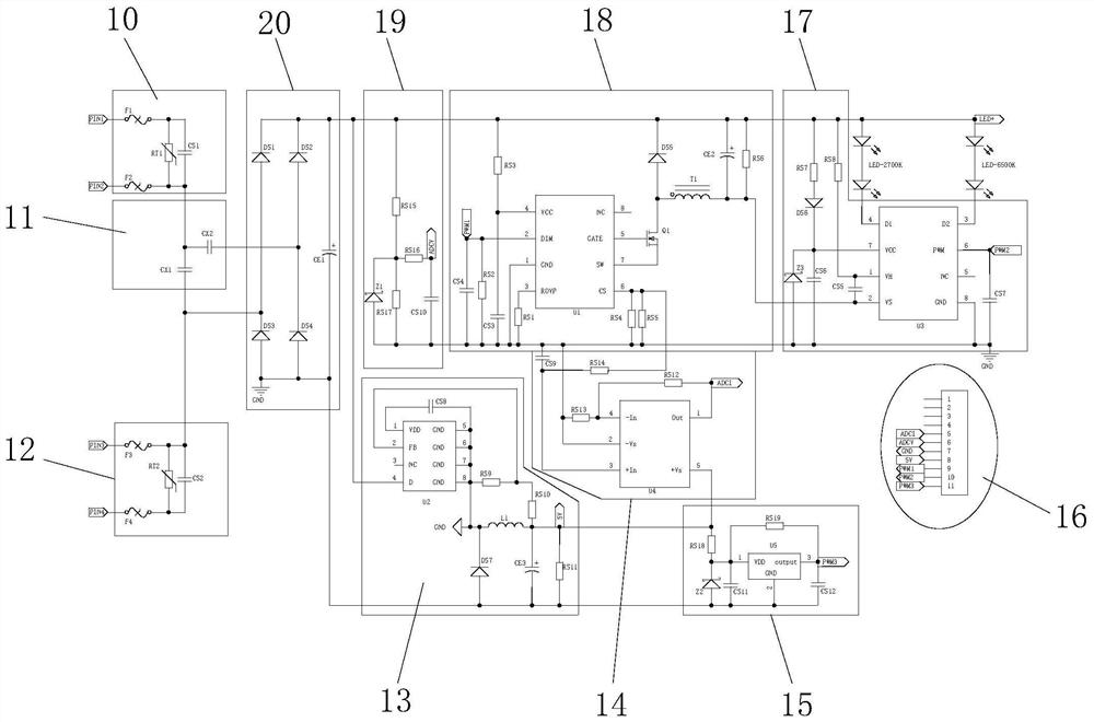 T-shaped LED lamp tube and implementation method thereof