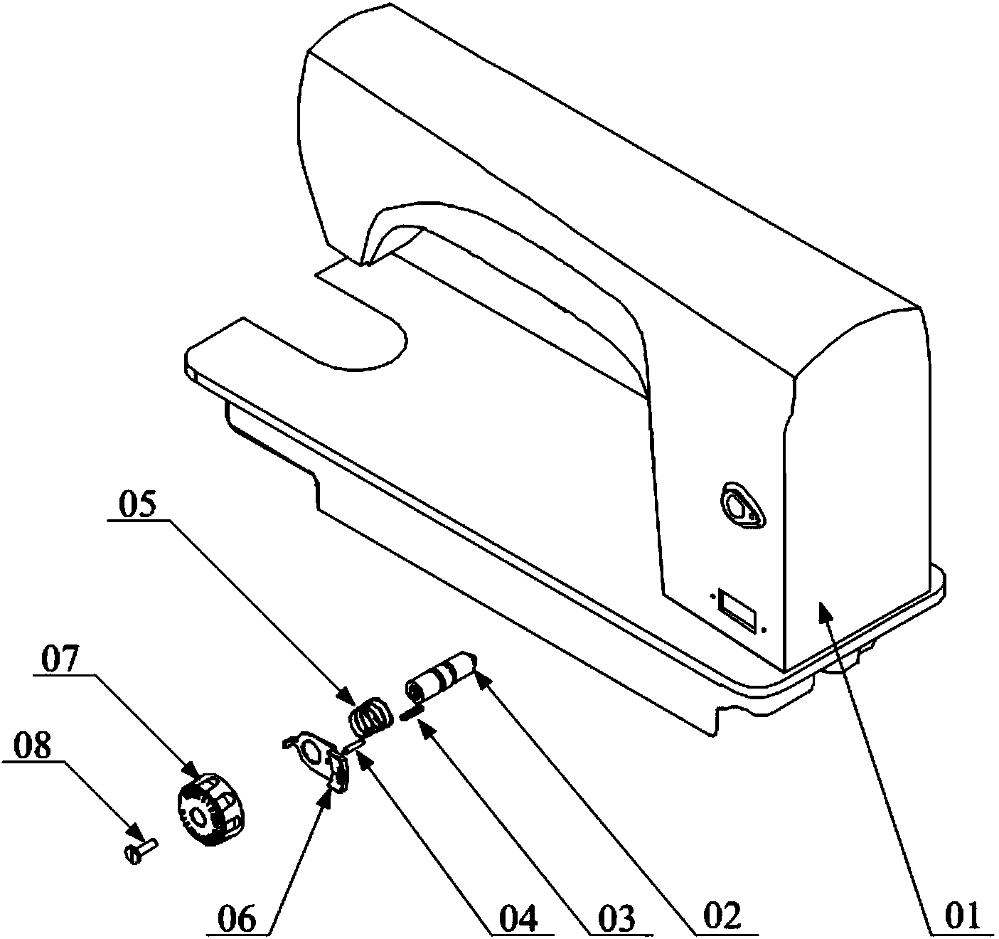 Needle pitch adjusting and locking device and sewing machine