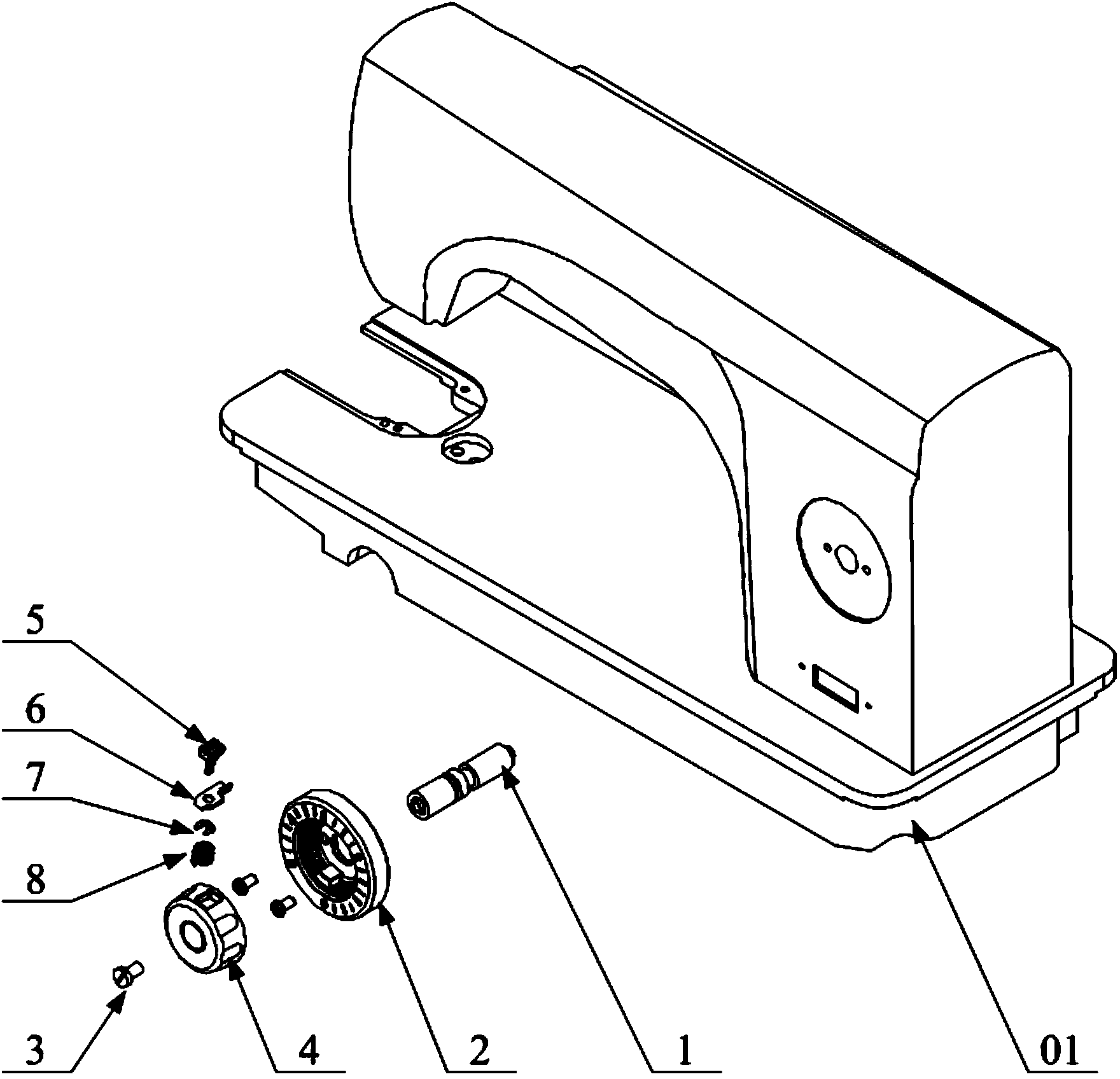 Needle pitch adjusting and locking device and sewing machine