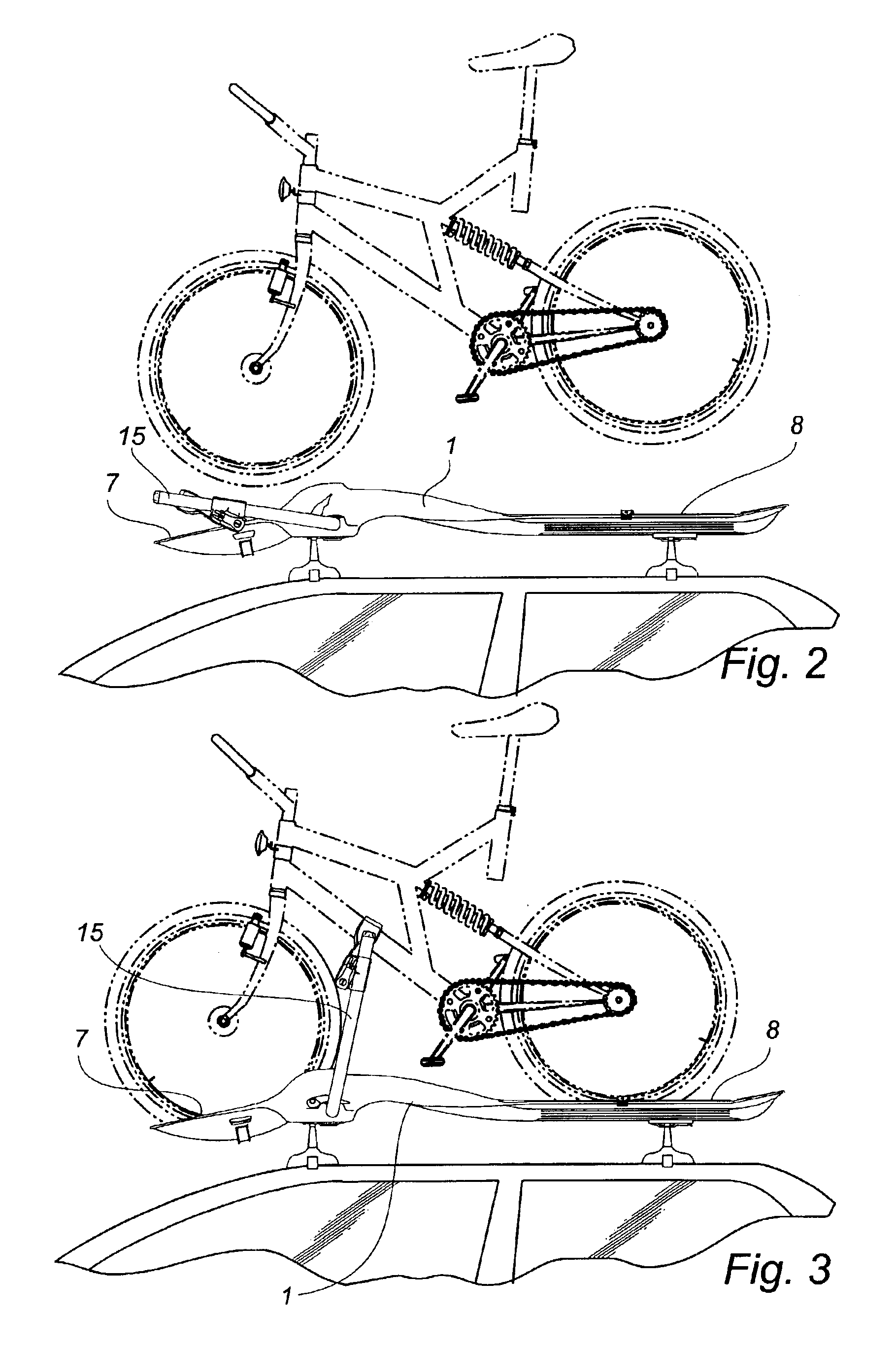 Bicycle holder for vehicles