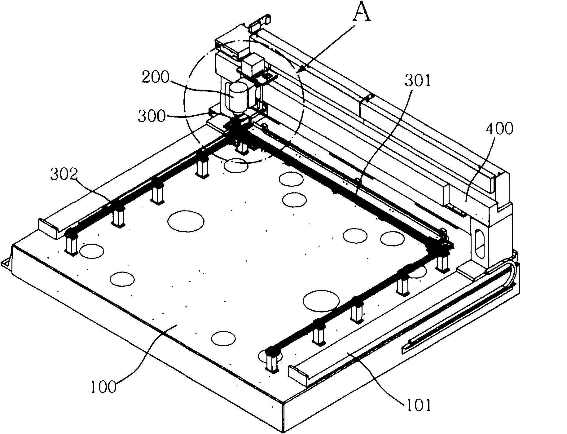 Microcosmic checking device for glass panel