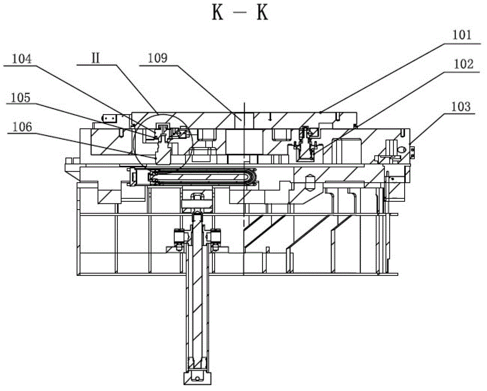 A kind of clamping machine multi-station variable angle moves out the template