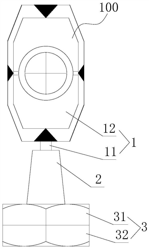 Bolt centering device, assembling method and coordinate measuring method