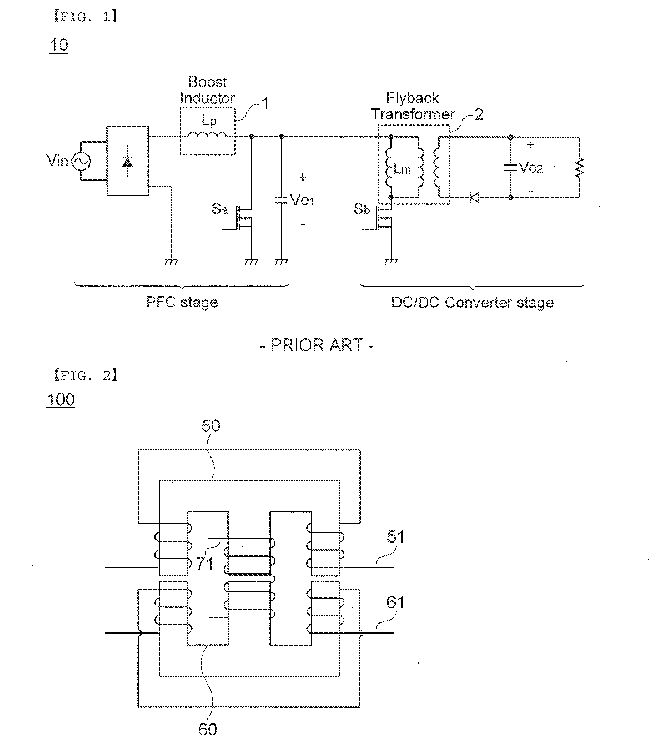 Integrated magnetic circuit and method of reducing magnetic density by shifting phase