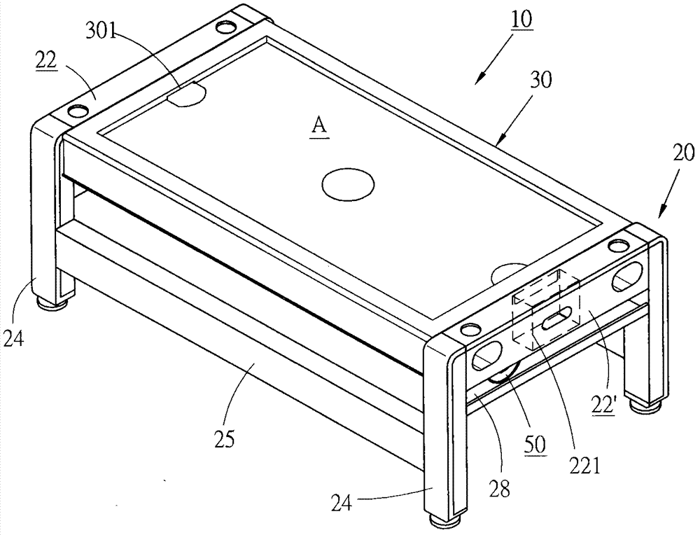 Gaming table with hockey game