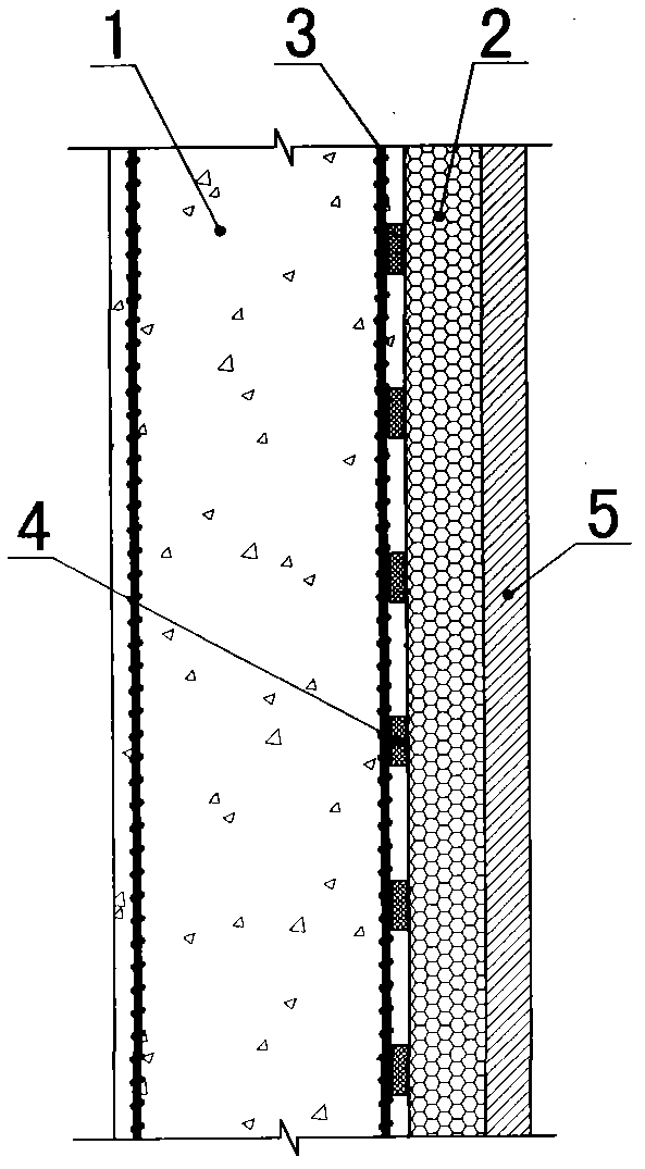 Concrete outer wall heat insulation structure