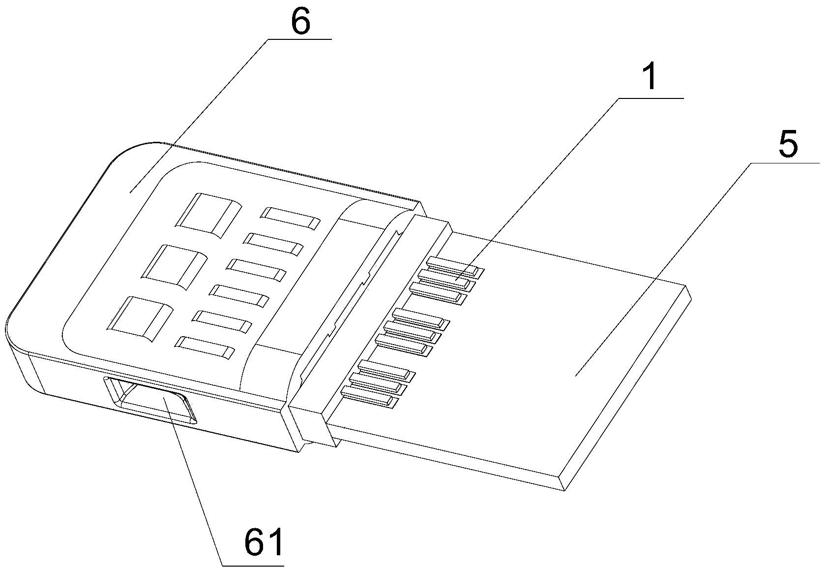 Two-sided plug-in connector and manufacturing method thereof