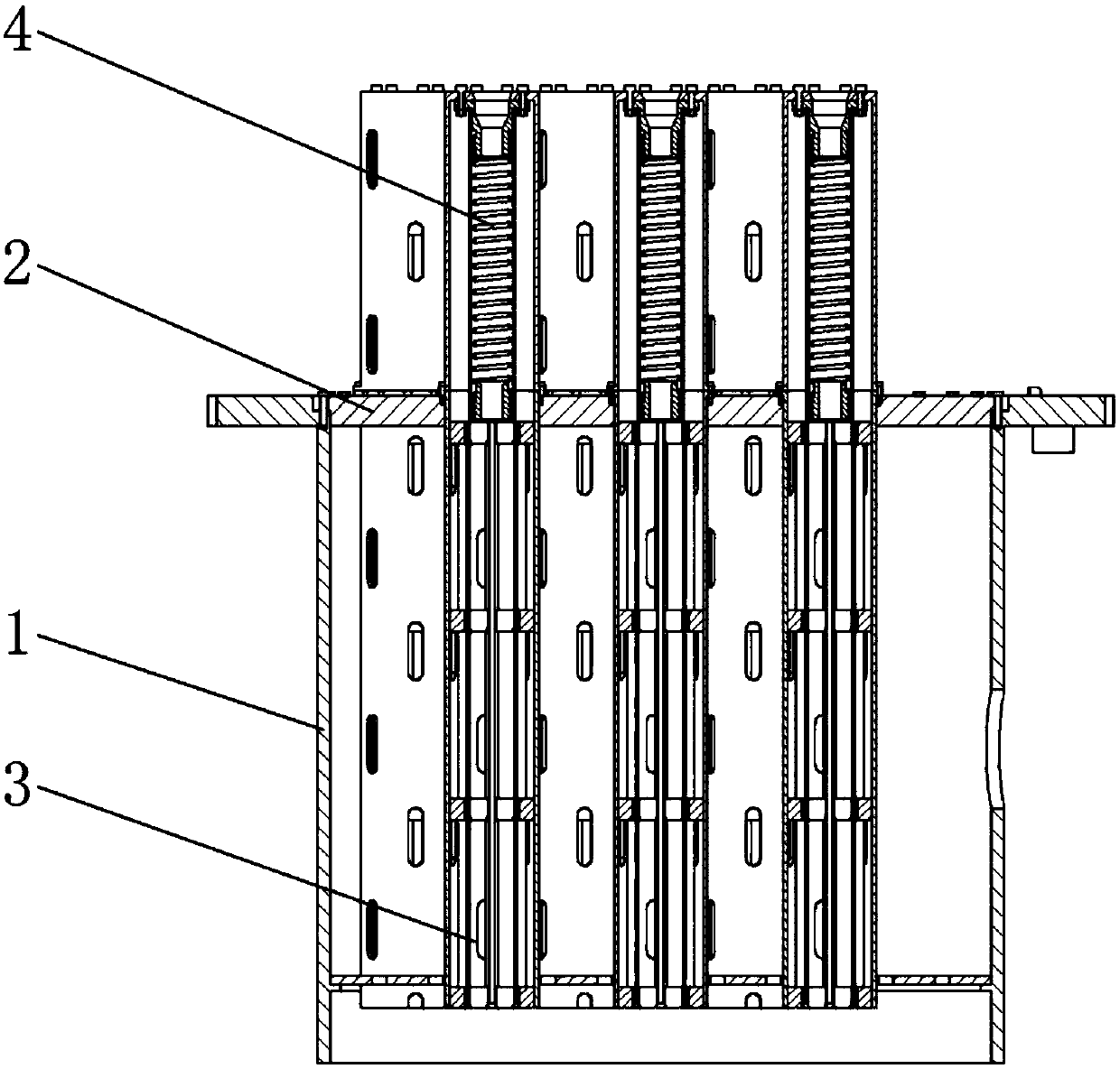 Upper reactor internal suitable for floating type reactor