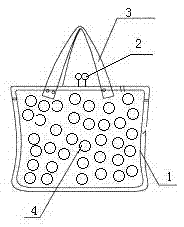 Sun-screening pearl bag provided with sachet