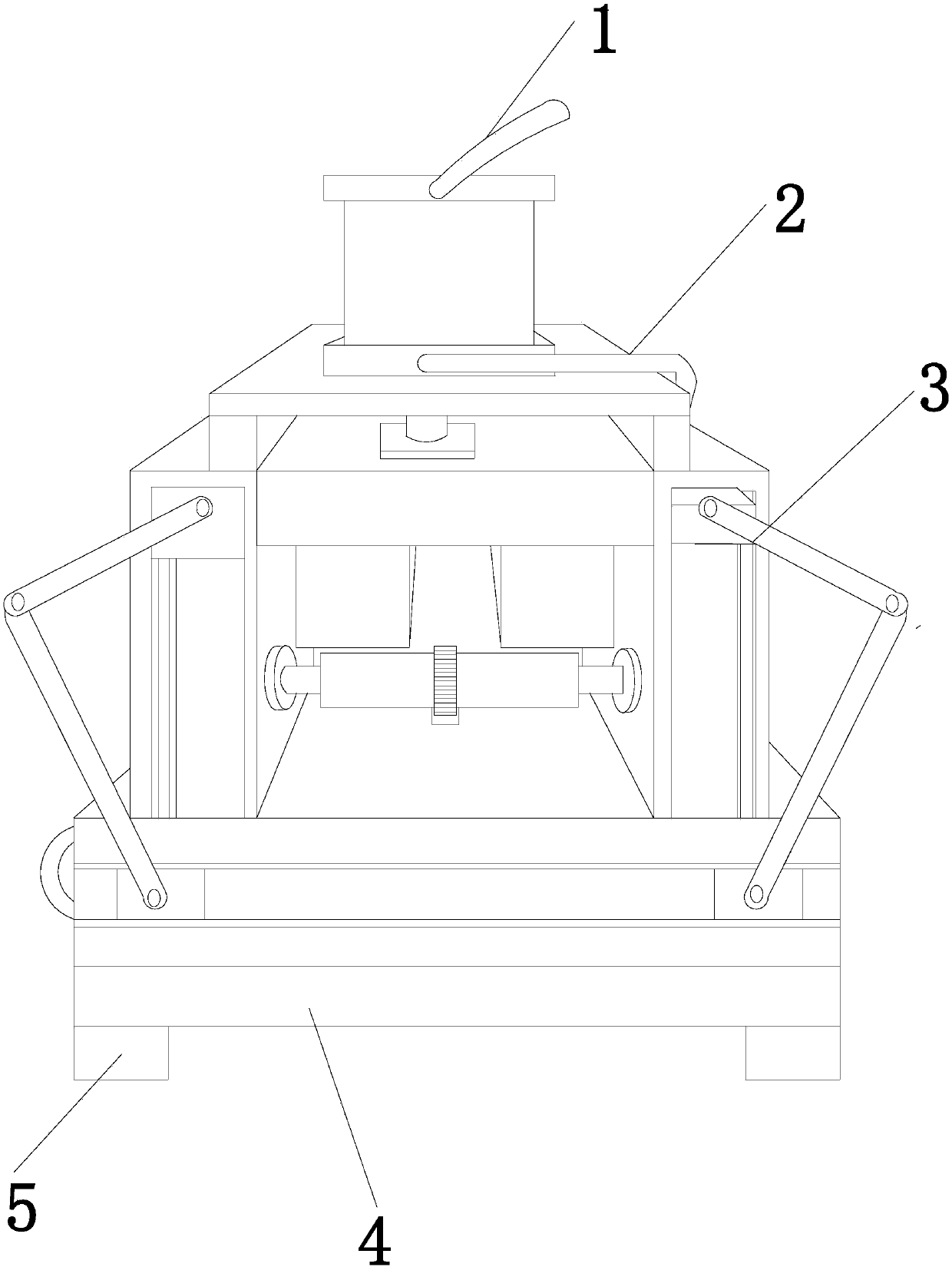 A suitcase high-efficiency shaping device for suitcase making