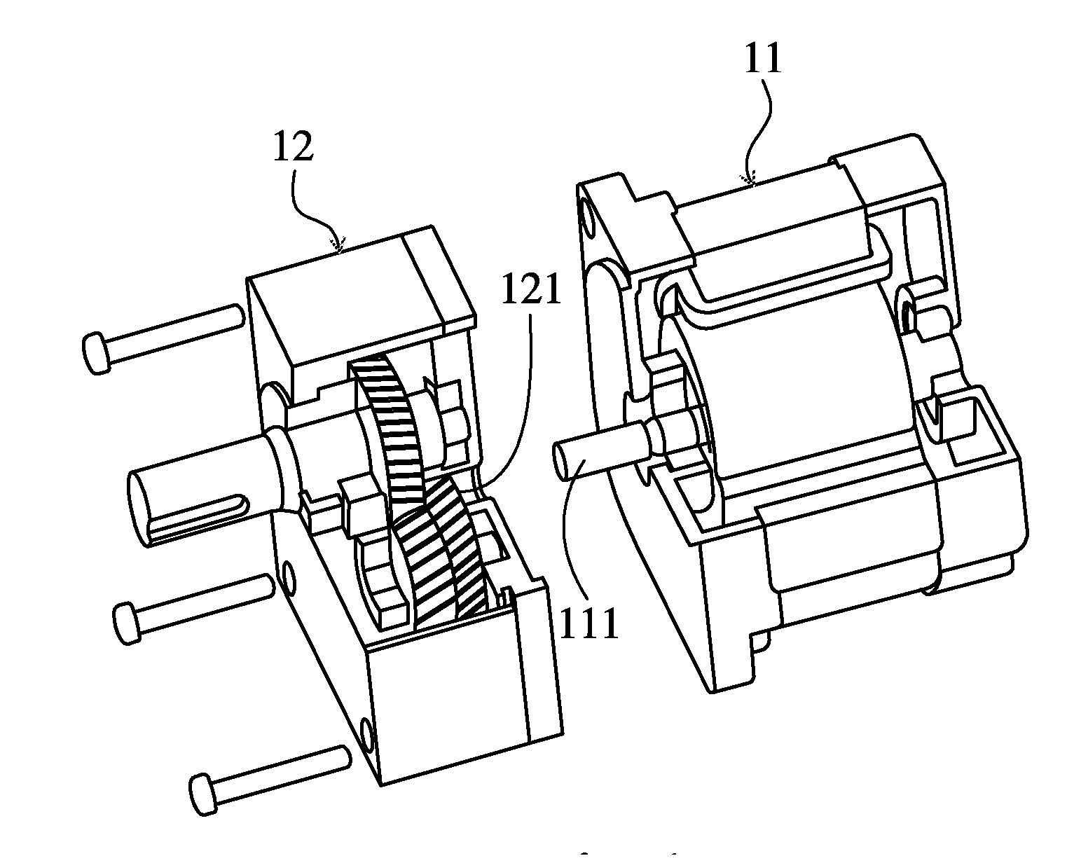 Ac motor with reduction mechanism