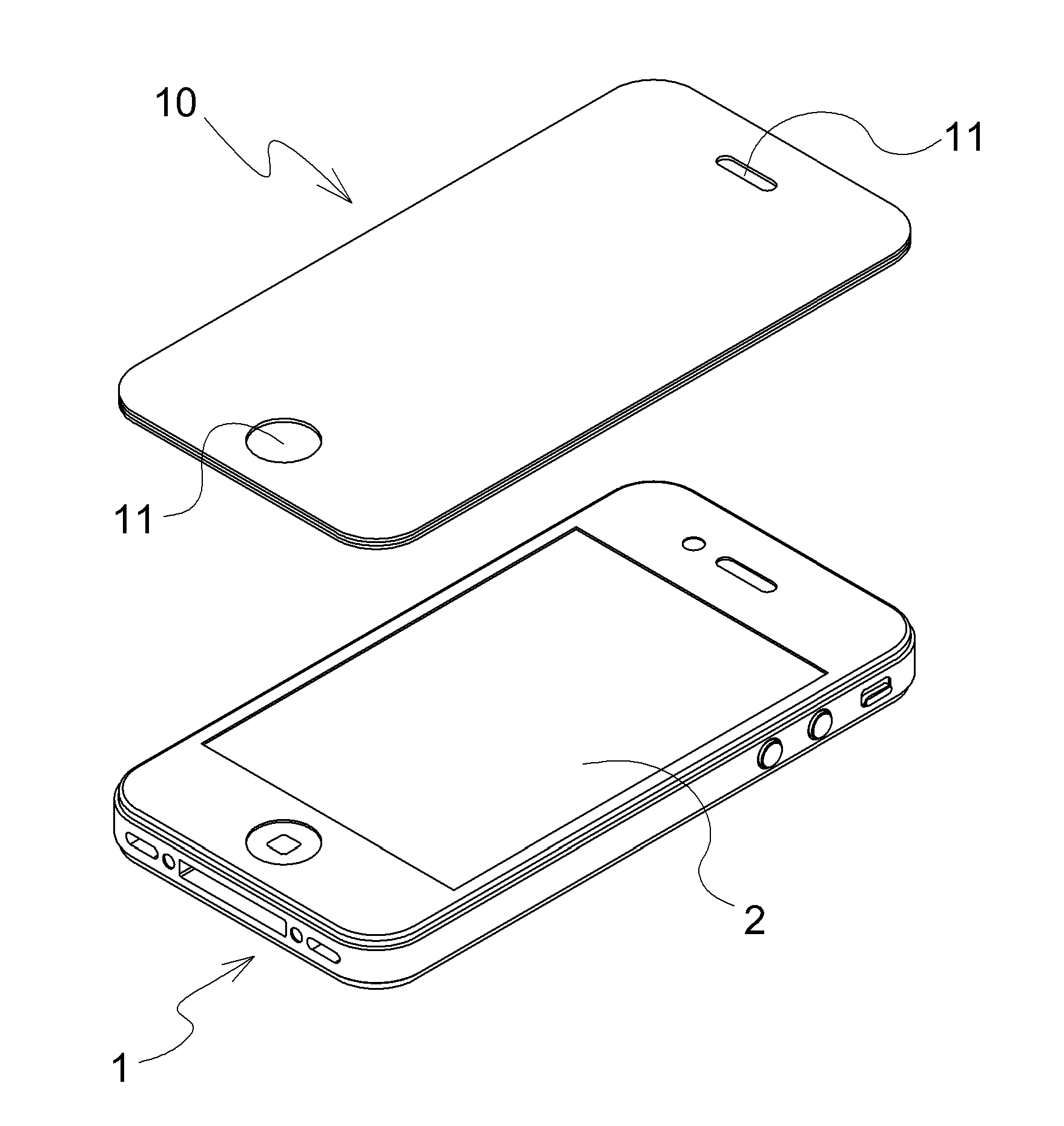 Protective film for portable electronic device using reinforced glass
