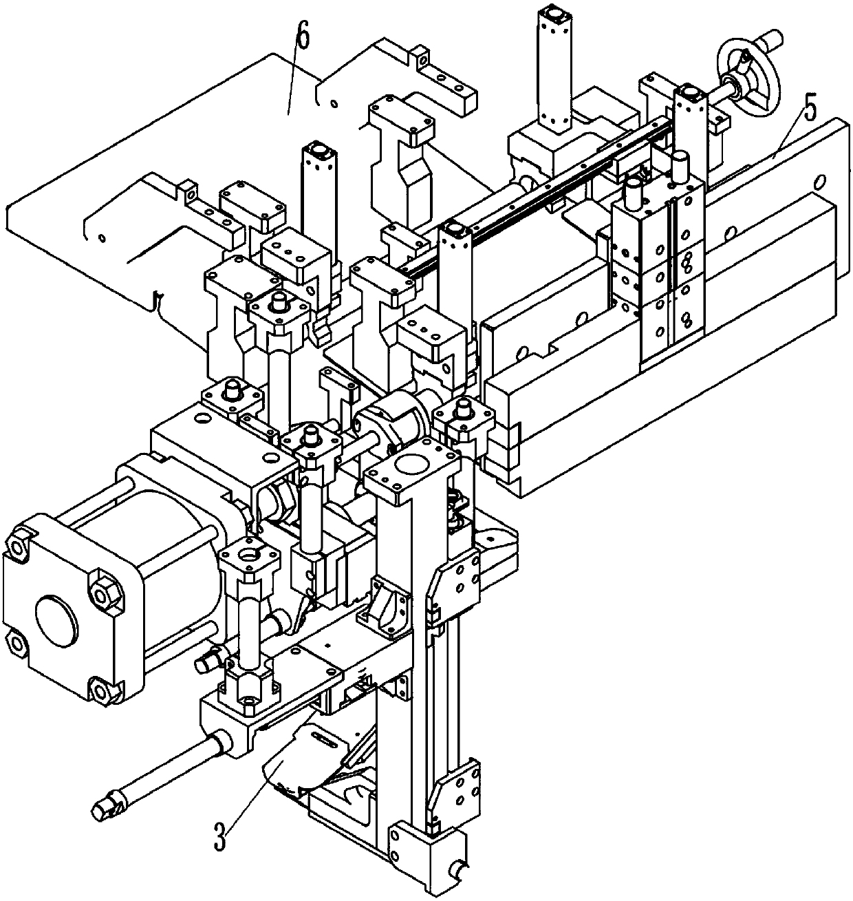 Pipe barrel and bottom valve assembling machine