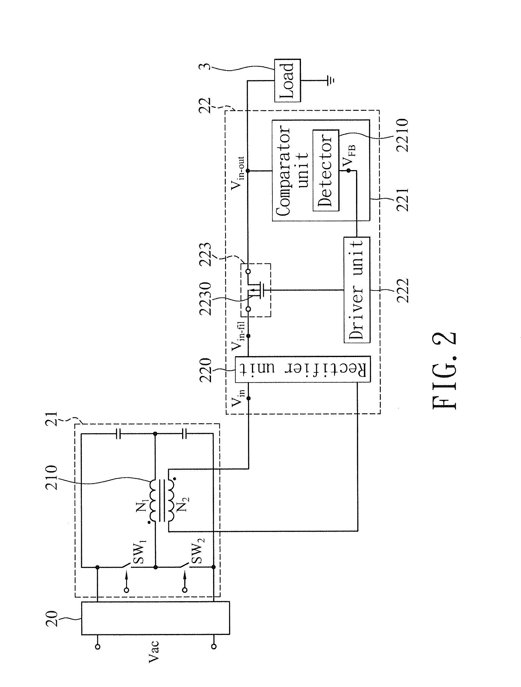 Self-excited power conversion circuit for secondary side control output power