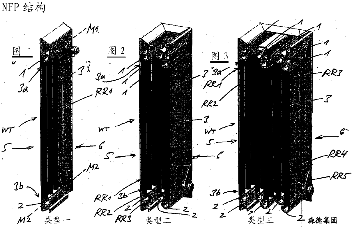 Radiator for heating body and heating body with such a calandria radiator