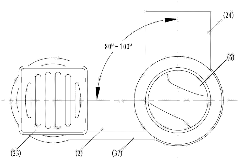 Spiral-flow type drainage converging device for building