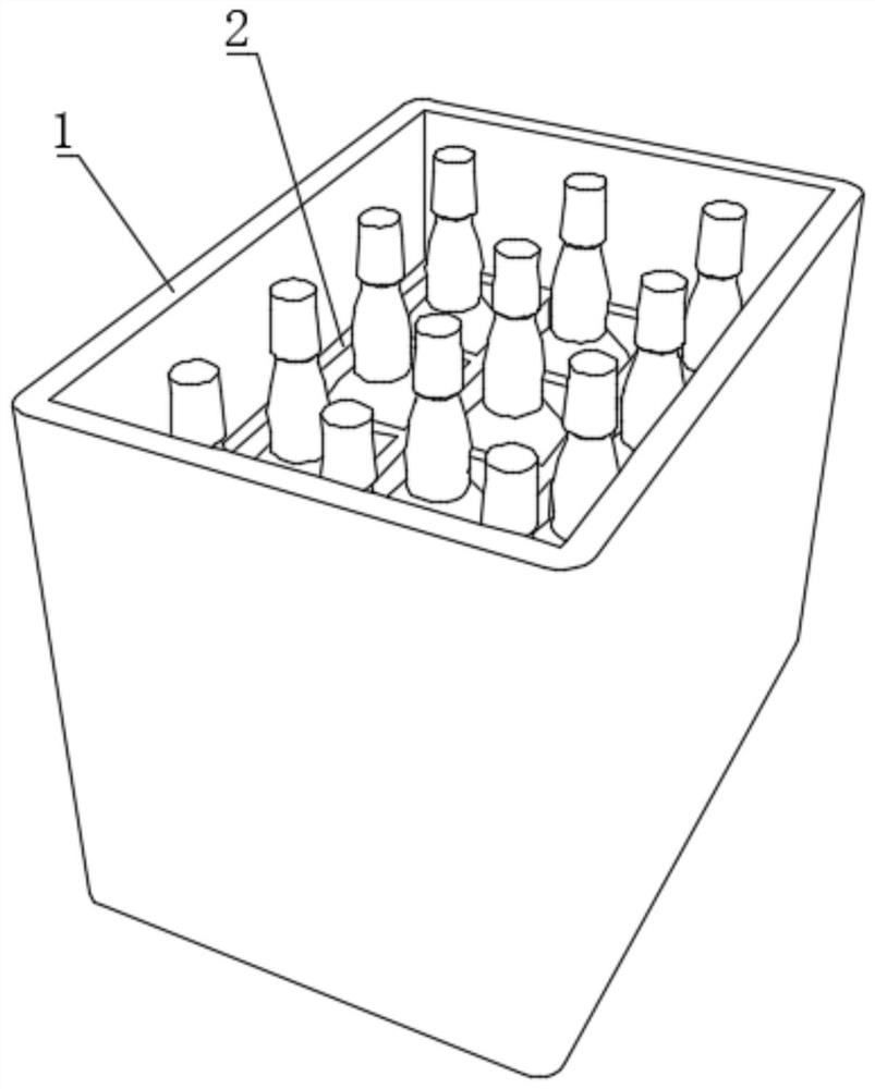Corrugated box based on cold setting technology and using method