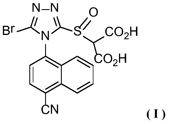 Cyano-substituted triazolesulfonylmalonic acid compounds as well as preparation method and application thereof