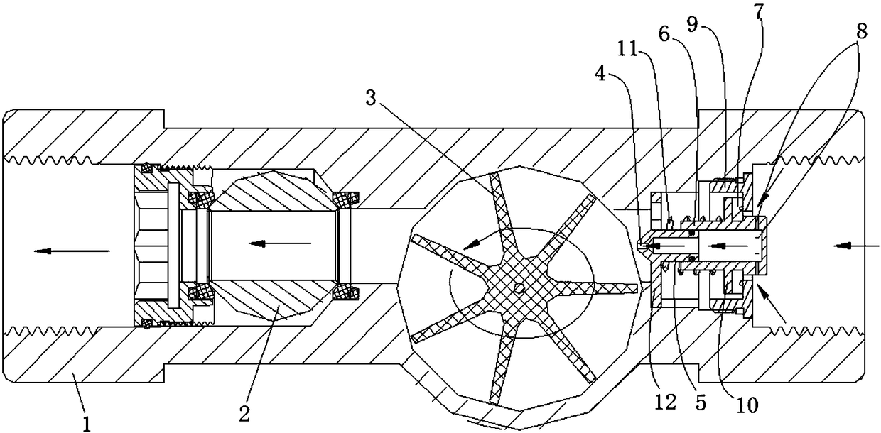 Automatic leakage-proof device for tap water pipes