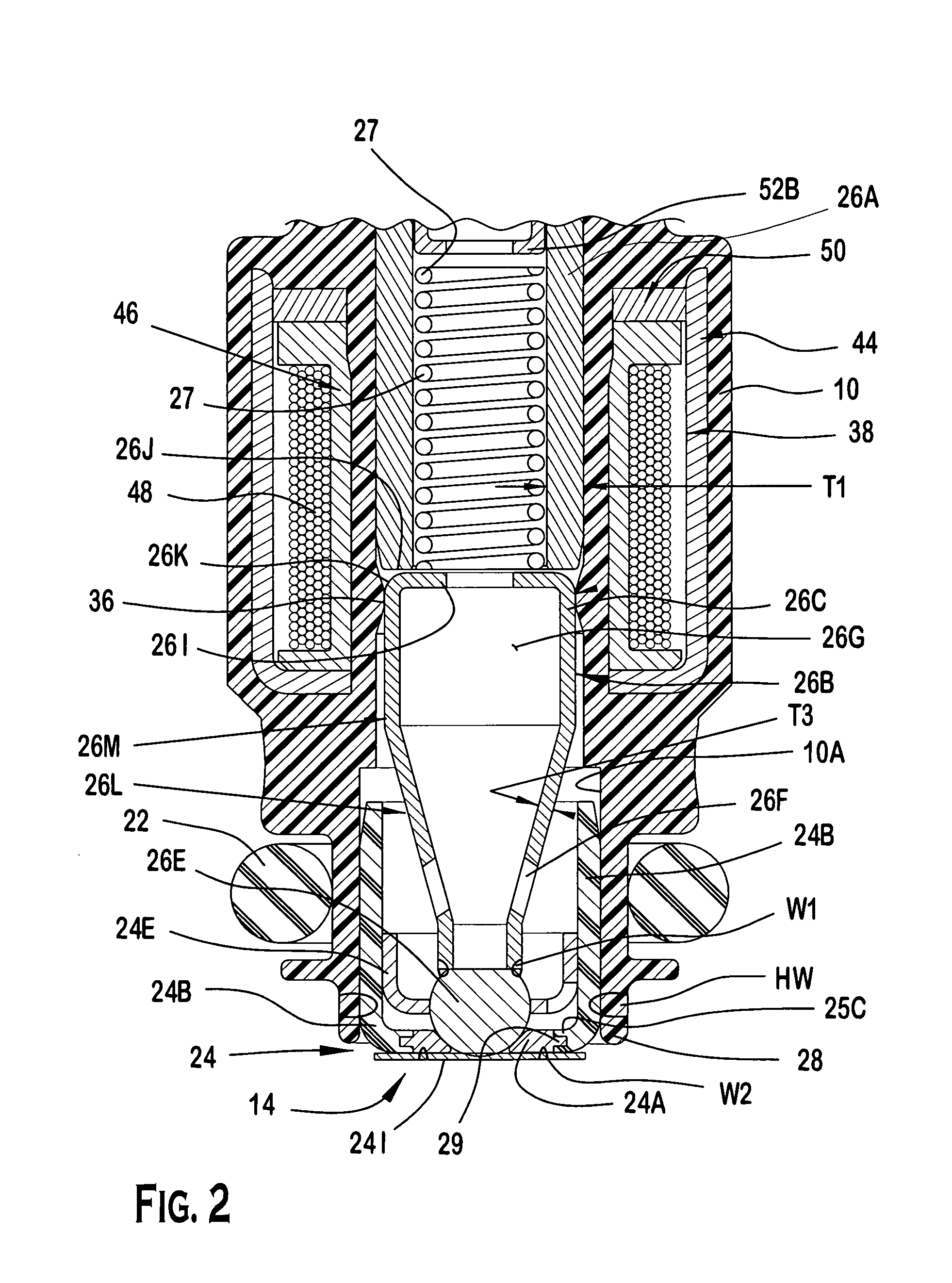 Fuel injector with a metering assembly with a polymeric support member and an orifice disk positioned at a terminal end of the polymeric housing
