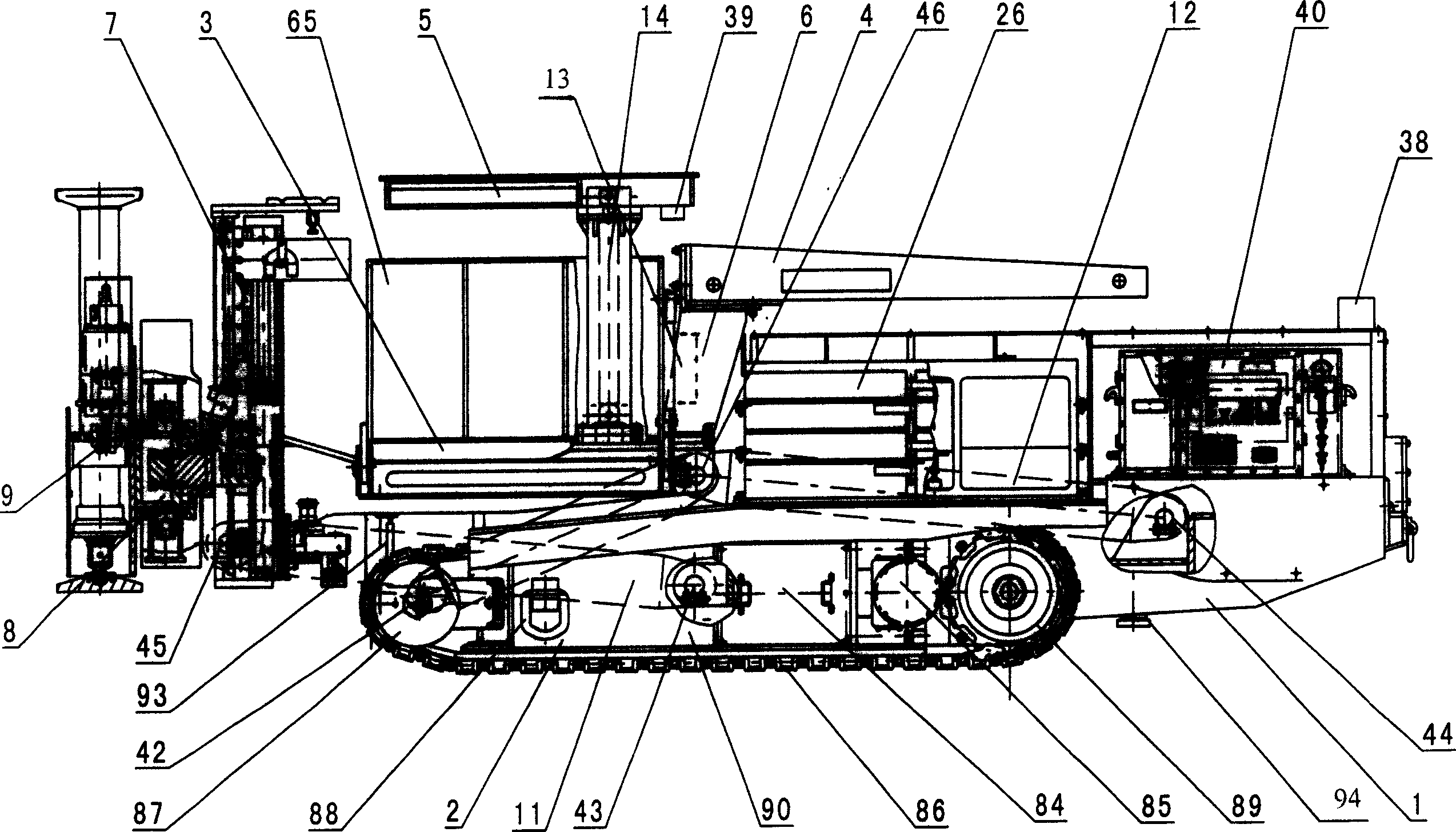 Crawler-type walking rockbolt drilling carriages
