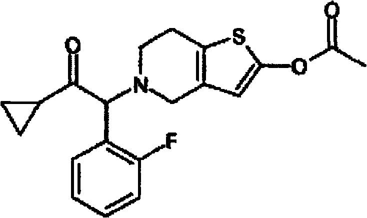 Pharmaceutical composition containing prasugrel