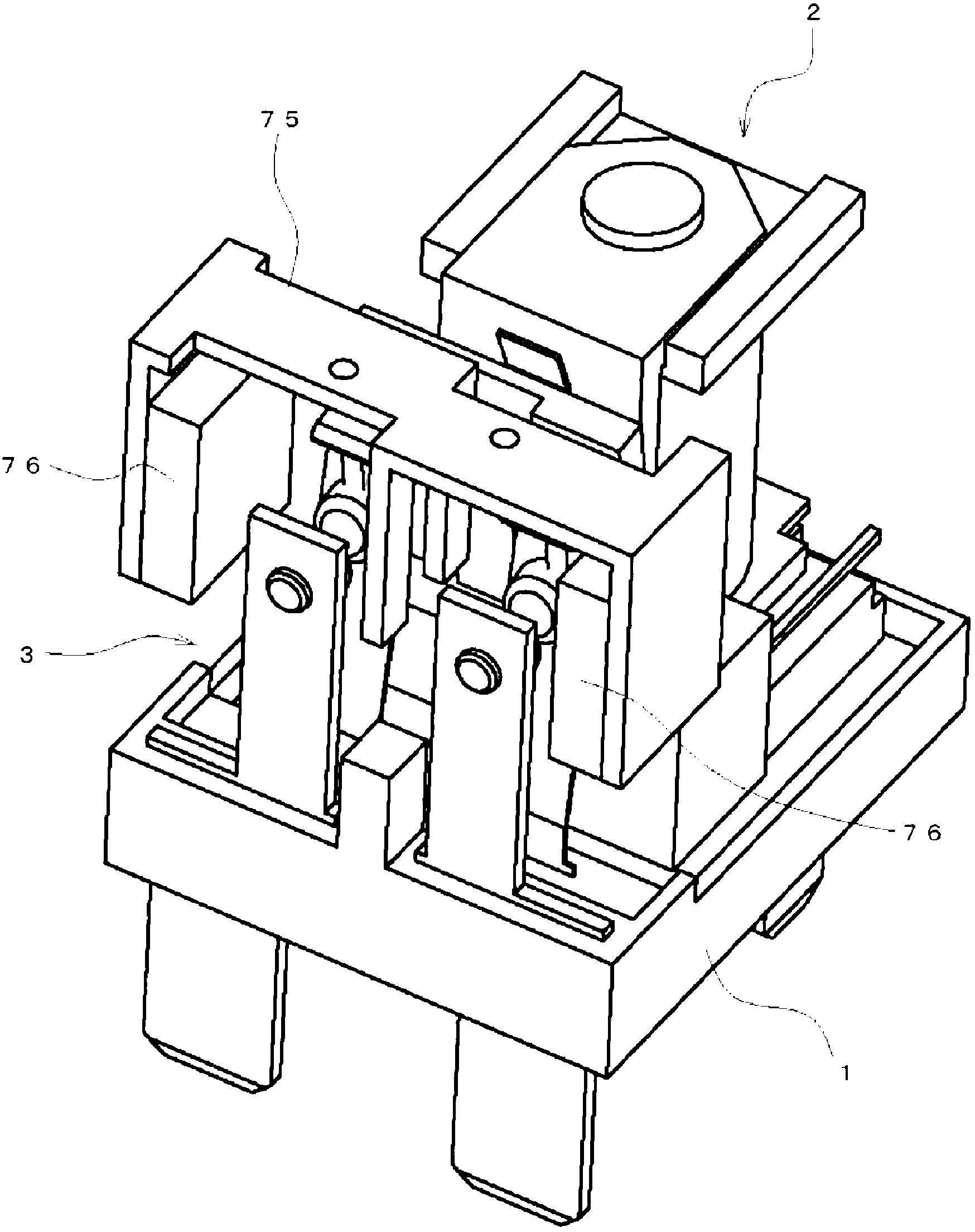 Contact switching mechanism and electromagnetic relay