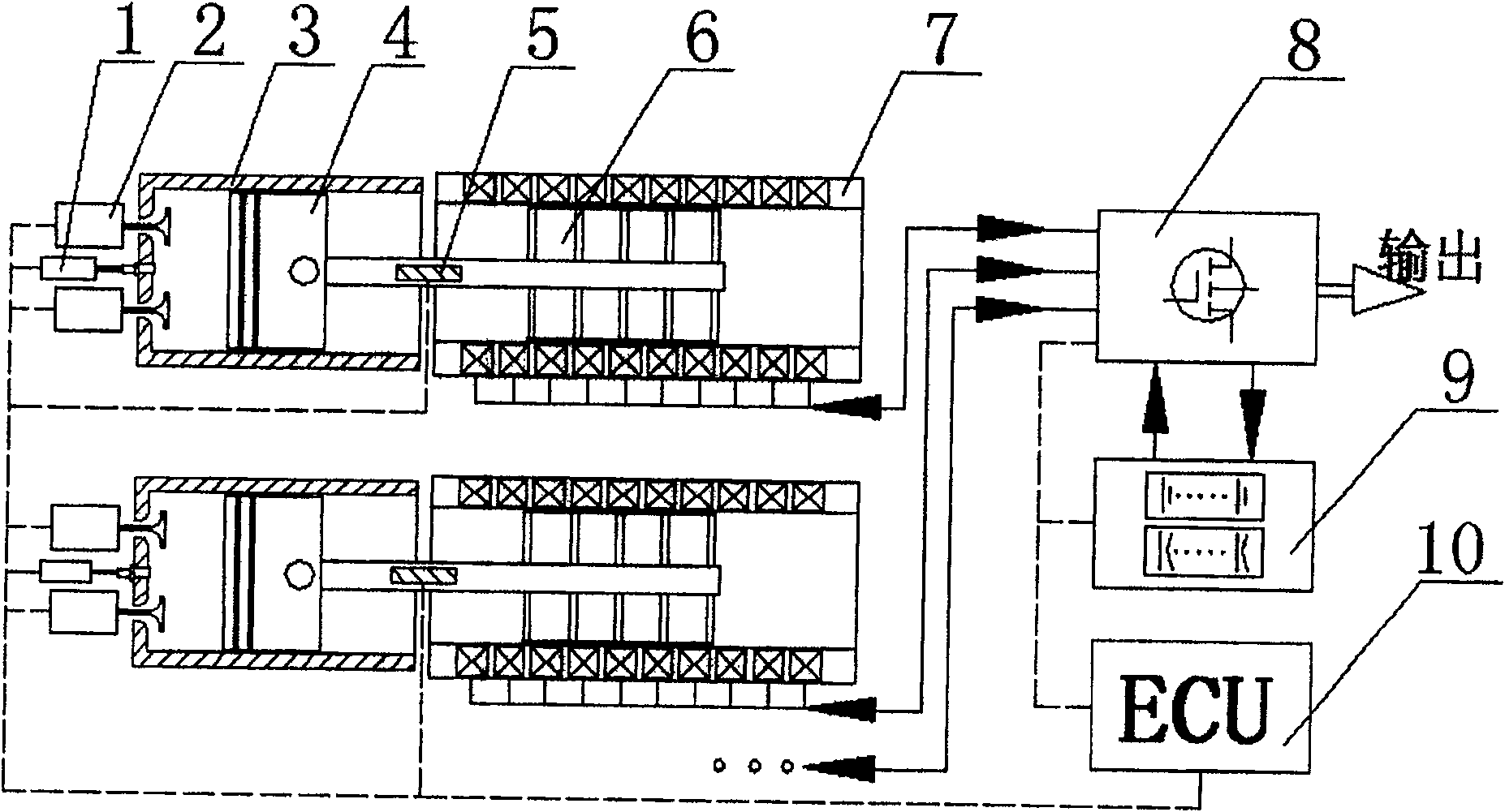 Internal combustion-linear generating integrated power system